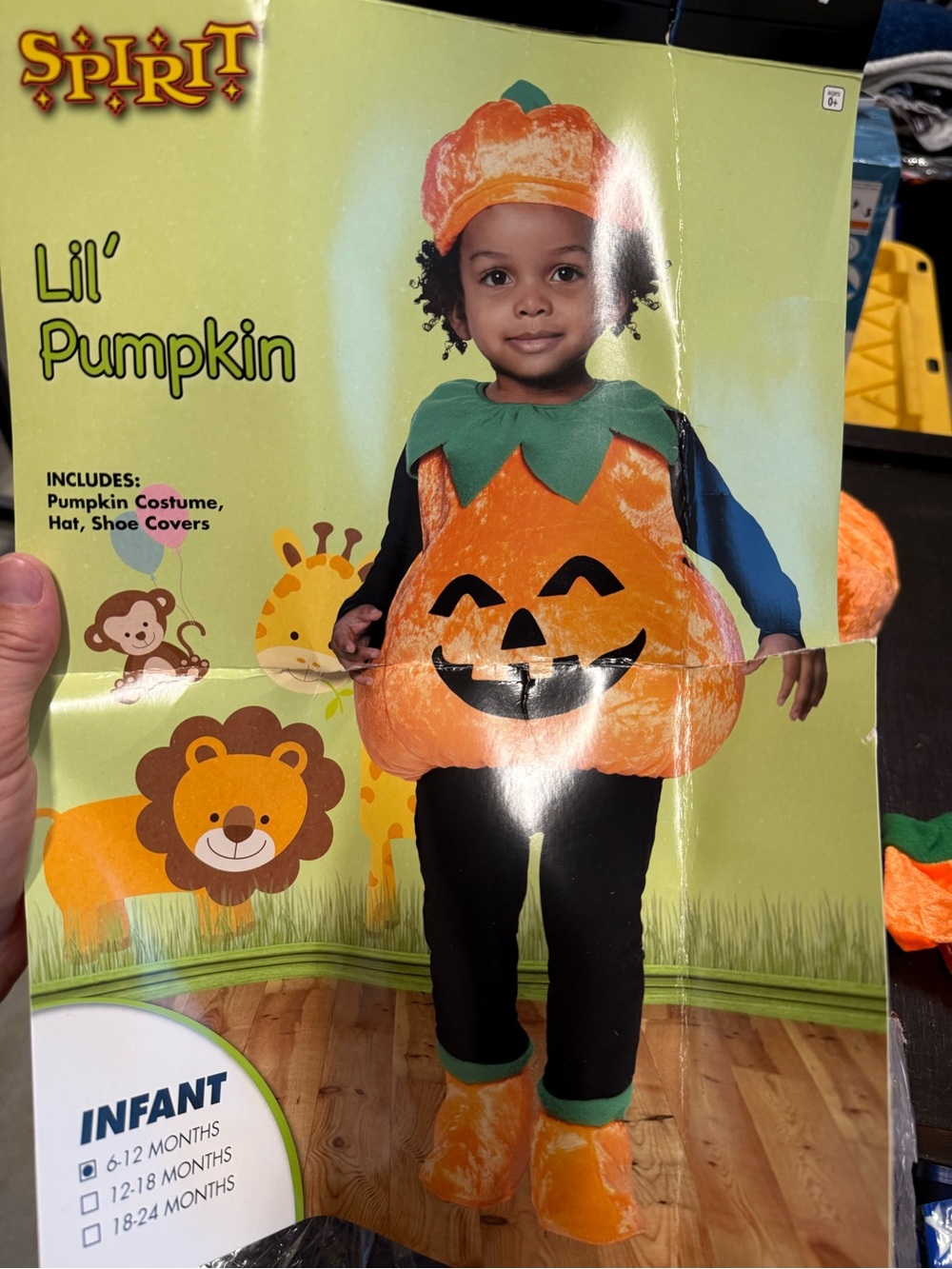 Spirit Lil' Pumpkin Infant Costume - Orange with Green Accents